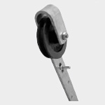 Rolă pentru porţi culisante, cu bridă, ? rolei 140 mm