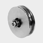 Rolă de culisare inferioară cu rulment simplu, ? rolei 100 mm